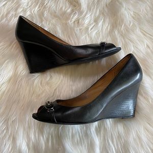 Coach open toe ELORA black wedges